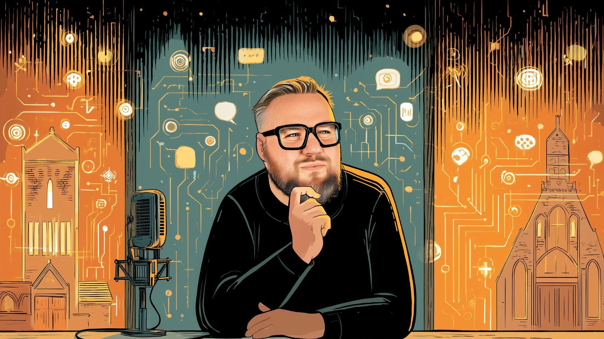 Hinzki  A Thoughtful Man In Glasses Sits At A Desk Speaking Int.jpg 1753265417
